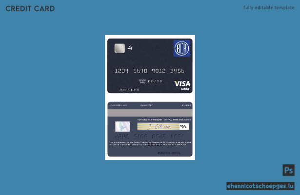 Beispielvorschau der Visa-Debitkarte der Zentralbank von El Salvador